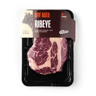 Яловичий стейк Рібай Dry Aged охолоджений в/у (100г)