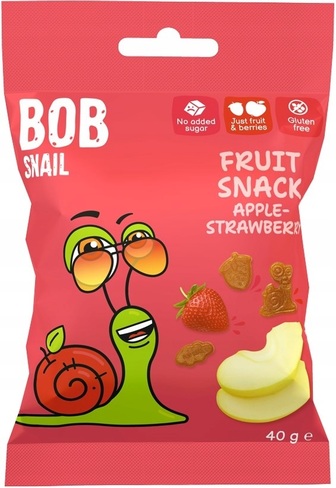 Снек Bob Snail Яблуко-Полуниця 40г