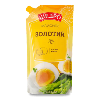 Майонез Щедро Золотий 50% д/п (500г)