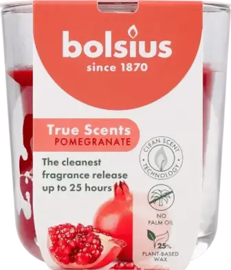 Свічка в склі Bolsius 8073 з ароматом Гранат
