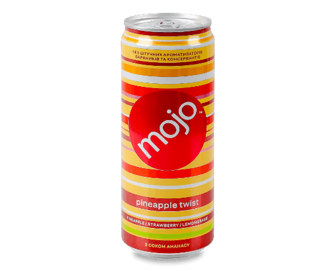 Напій соковмісний Mojo Пайнепл твіст безалкогольний сильногазовані з/б (0,33л)