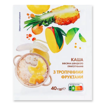 Каша вівсяна «Премія»® з тропічними фруктами (40г)