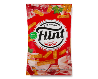 Сухарики Flint пшенично-житні зі смаком бекон (60г)