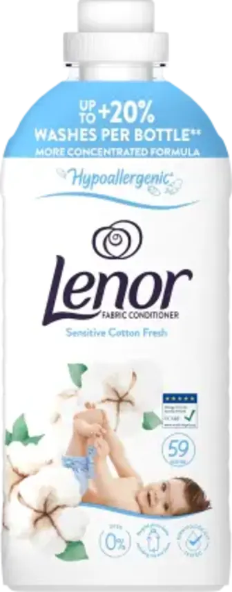Кондиціонер для білизни Lenor Свіжість Бавовни для чутливої шкіри 1.239 л