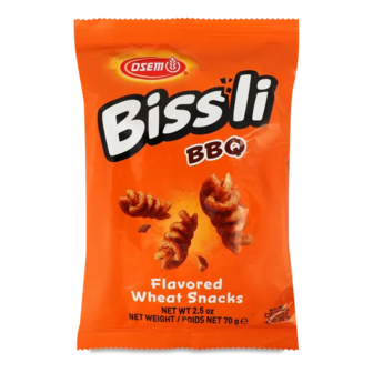 Снеки Bissli пшеничні зі смаком барбекю (70г)