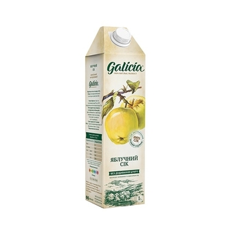 Сік 1 л Galicia яблучний прямого віджиму  