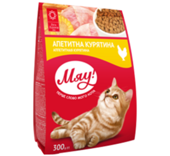 Корм Мяу Курка сухий для котів 300г