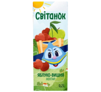 Нектар Світанок Яблуко-вишня 0,2л ТПАК
