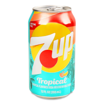 Напій 7UP Tropical безалкогольний газований з/б (0,355л)