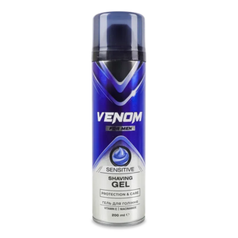 Гель для гоління Venom for men Sensitive для чутливої шкіри