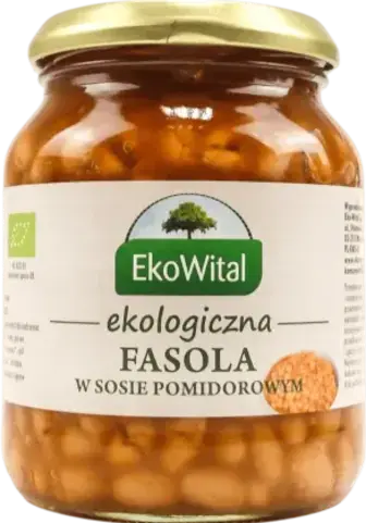 Квасоля біла EkoWital в томатному соусі органічна консервована 360 г