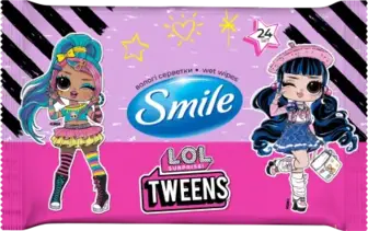 Серветки вологі Smile L.O.L Surprise! Tweens 24 шт