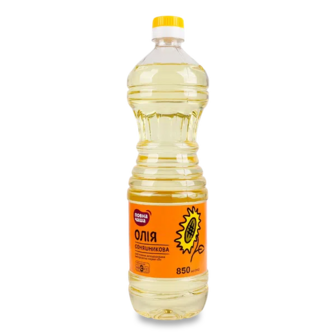 Олія соняшникова «Повна Чаша»® рафінована (0,85л) (0,85л)