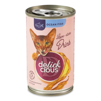 Корм для котів Delickcious напій з океанічною рибою (140г)