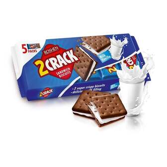 Крeкeр 190 г Рoшeн 2 CRACK з молочно-ванільною начинкoю м/уп 