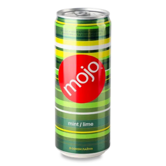 Напій Mojo М'ята-лайм безалкогольний сильногазований з/б, 0,33л (0,33л)