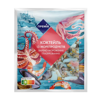 Коктейль морський «Премія»® варено-морожений (500г)
