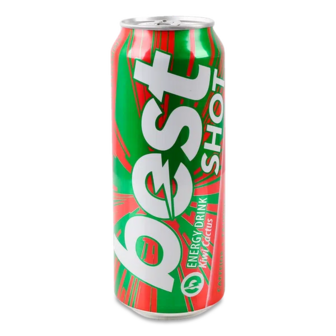 Напій енергетичний Best Shot Kiwi Cactus безалкогольний з/б (0,5л)