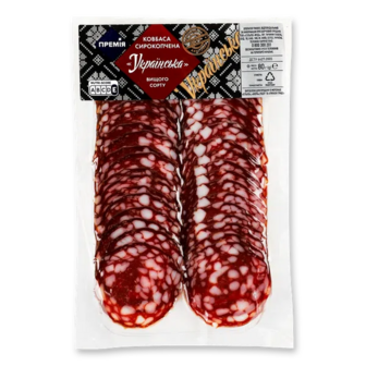 Ковбаса «Премія»® Українська с/к в/ґ, нарізка (80г)
