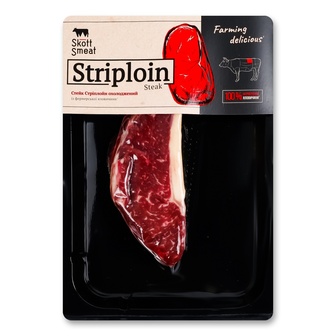 Яловичина корейка Striploin Steak Skott Smeat в/у ~0,25кг