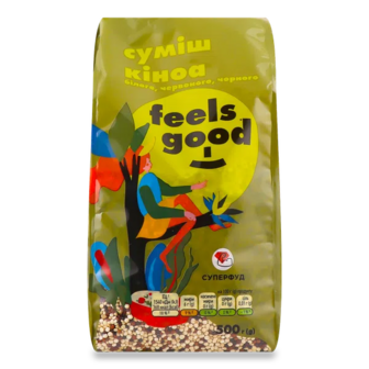 Кіноа Feels good суміш біла-червона-чорна (500г)
