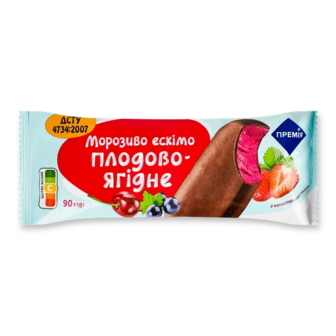 Морозиво «Премія»® плодово-ягідне ескімо у кондитерській глазурі (90г)