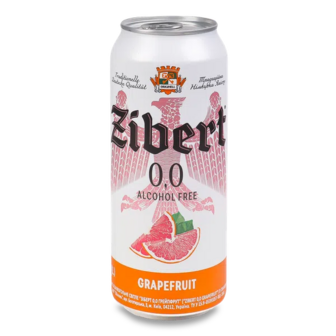 Пиво Zibert Grapefruit світле нефільтроване безалкогольне з/б (0,5л)