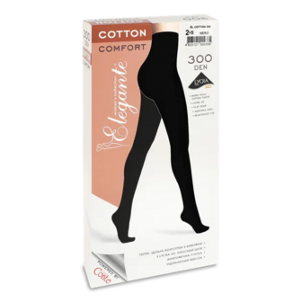 Колготки жіночі Elegante El Cotton 300 den nero р.2