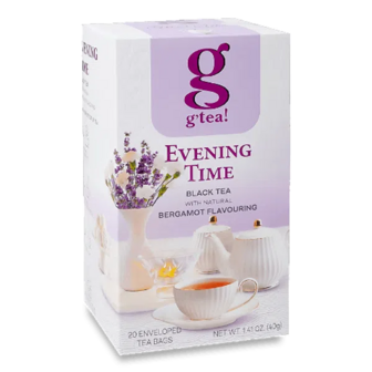 Чай чорний G'tea! Evening Time аромат бергамота (20*2г)