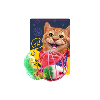 Іграшка для котів Dgt-Pets М'яч з мишкою (6902241806080)