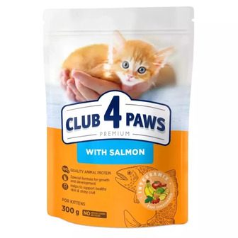 Корм сухий для кошенят Club 4 Paws Premium з лососем 300 г (4820269144743)