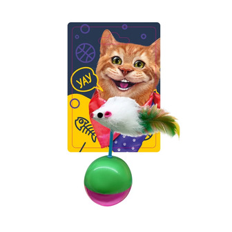 Іграшка для котів Dgt-Pets Мишка-неваляйка (6902241803799)