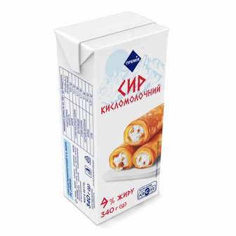 Сир кисломолочний «Премія»® 9% т/б (340г)
