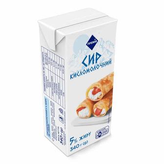 Сир кисломолочний «Премія»® 5% т/б (340г)