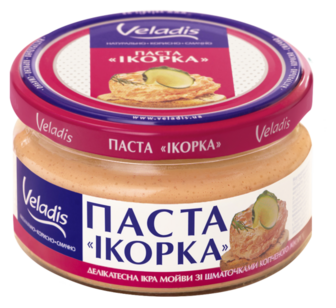 Паста Veladis Ікорка мойви з шмат.копч.лосося 160г