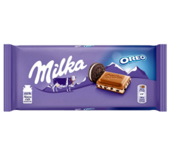 Шоколад Milka зі смаком ванілі та печивом Oreo100г