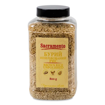 Рис Sacramento бурий лущений нешліфований