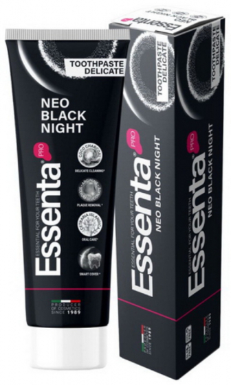 Зубна паста  Essenta pro Neo Black Night 75мл