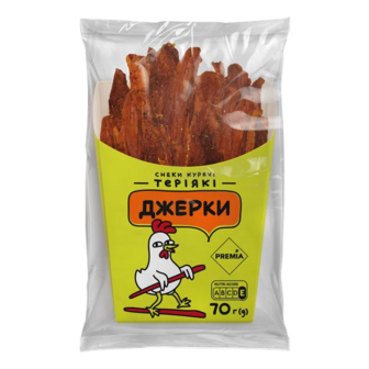 Джерки PREMIA Теріякі курячі (70г)
