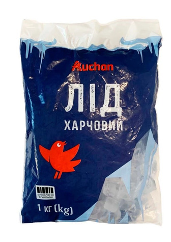 Лід харчовий Auchan пакет 1 кг (4823090138936)