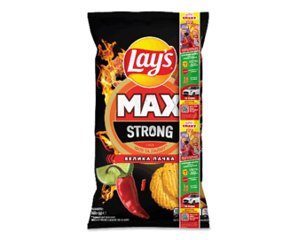 Чипси Lay's Max Strong зі смаком чилі та лайму (140г)