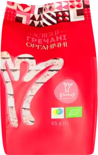 Хлібці гречані Екород хрусткі органічні 45 г