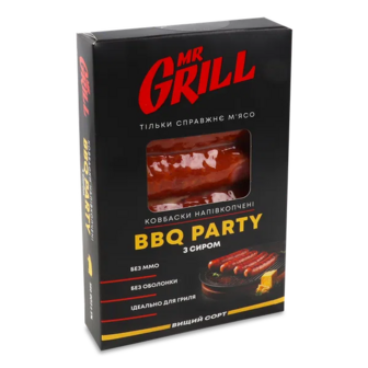Ковбаски Mr.Grill BBQ party з сиром н/к в/ґ (350г)