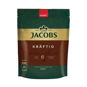 Kaвa 200г Jacobs KRАFTIG розчиннa сублімовaнa м/уп 