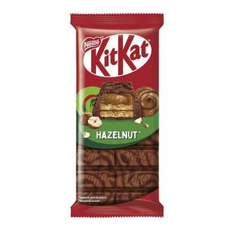 Шоколад 99 г Kitkat молочний та чорний, з вафлею та начинкою, з пастою з лісових горіхів м/уп 