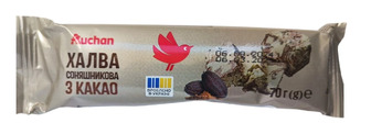 Халва Auchan соняшникова з какао 70 г (4823090135102)