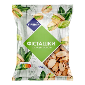 Фісташки Премія смажені солоні, 250г (250г)