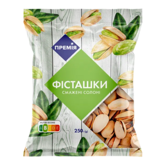 Фісташки Премія смажені солоні (250г)