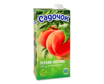 Сік Садочок персик-яблуко з м'якоттю (0,95л)