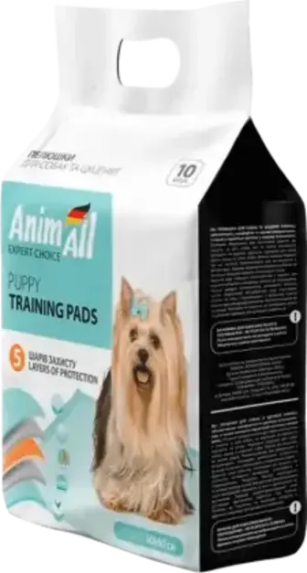 Пелюшки Animall для собак та цуценят 60 х 60 см 10 шт